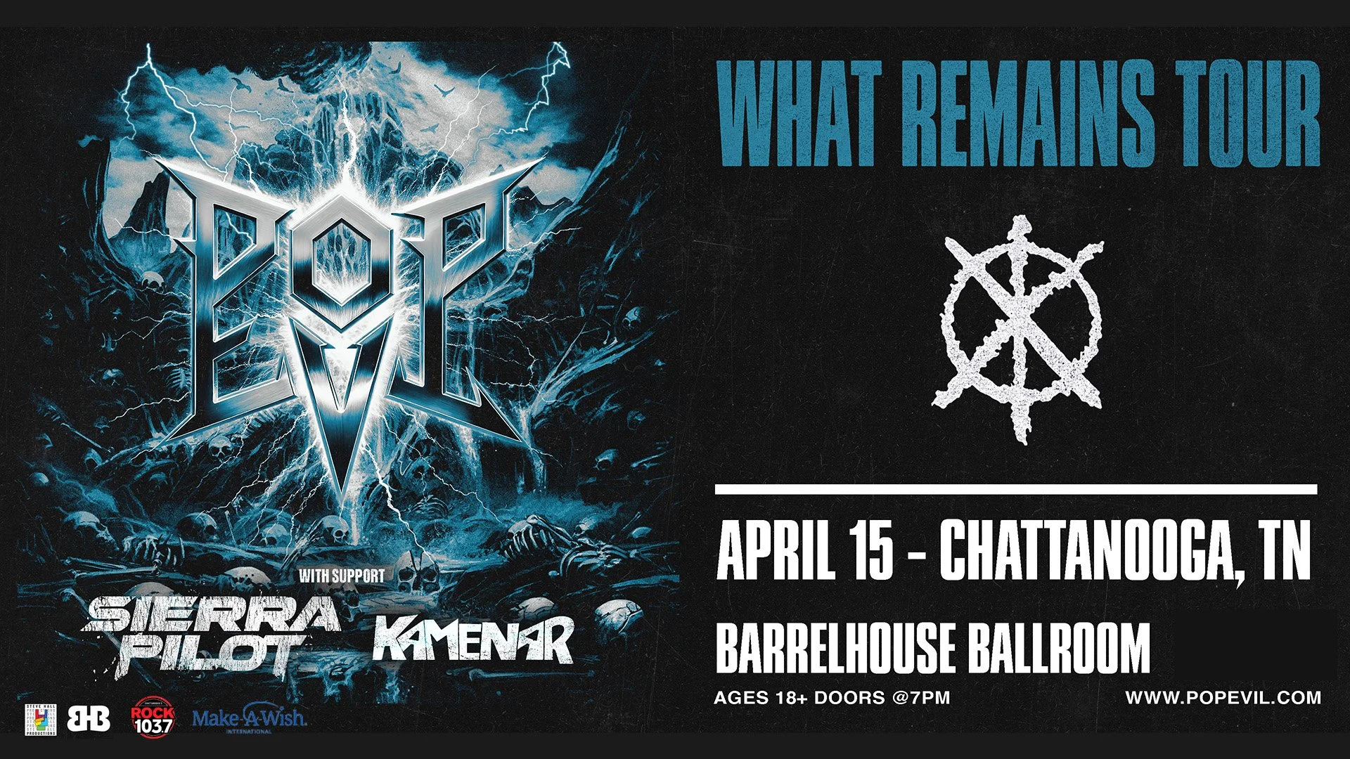Pop Evil – The What Remains Tour with Sierra Pilot & Kamenar